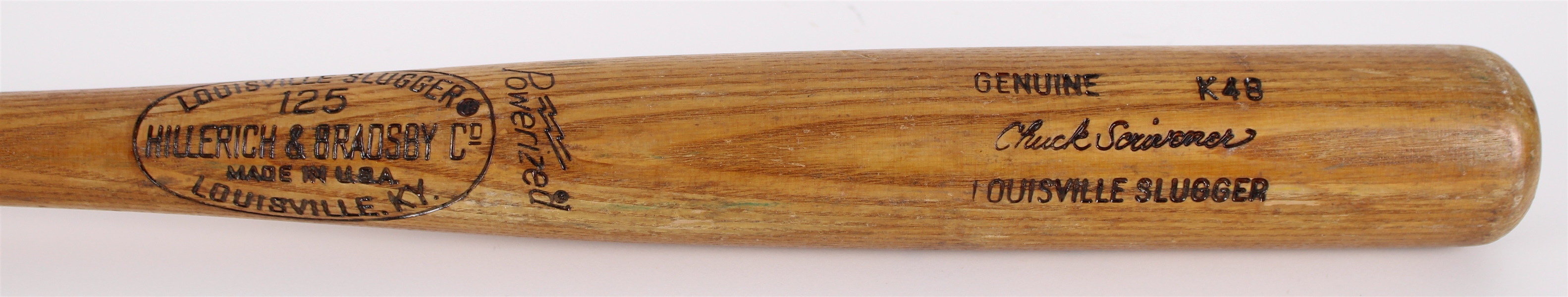1977 Chuck Scrivener Detroit Tigers H&B Louisville Slugger Professional Model Game Used Bat (MEARS LOA)