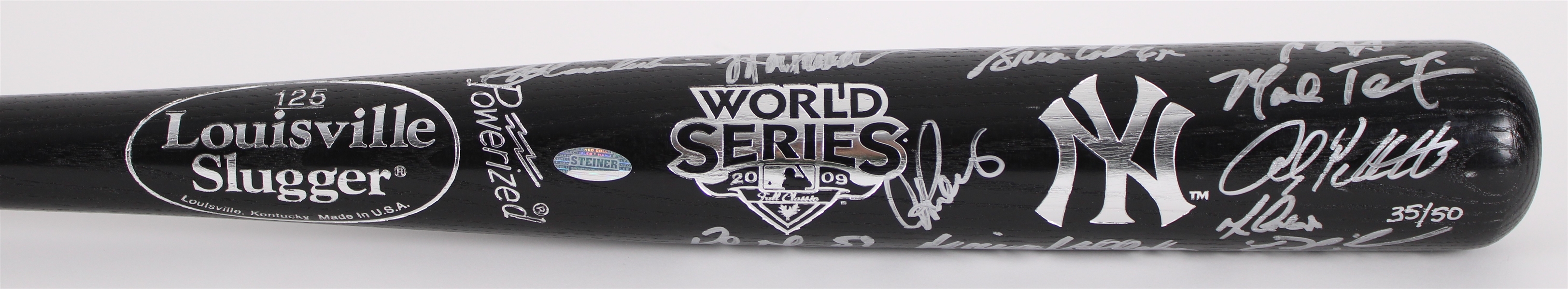 2009 World Series Champion New York Yankees Team Signed Louisville Slugger Bat w/ 25 Signatures Including Mariano Rivera, Derek Jeter & More (Steiner / MLB Hologram) 35/50