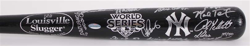 2009 World Series Champion New York Yankees Team Signed Louisville Slugger Bat w/ 25 Signatures Including Mariano Rivera, Derek Jeter & More (Steiner / MLB Hologram) 35/50