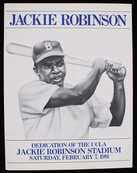 1981 Jackie Robinson UCLA Stadium Dedication Program with Confirmation Card (Lot of 2)