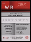 2008 Jordy Nelson Kansas State Autographed Sage Trading Card  A43 SN 350/400