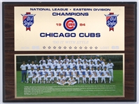 1984 Chicago Cubs NL East Champions 12" x 16" Old Style Team Photo Plaque
