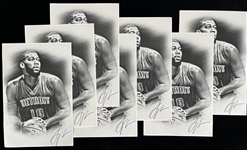 2014-15 Greg Monroe Detroit Pistons Signed 12" x 18" Lithographs - Lot of 7 (JSA) 