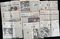 1982 Milwaukee Brewers American League Champions Newspaper Collection - Lot of 60+