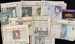 1982 Milwaukee Brewers American League Champions Newspaper Collection - Lot of 60+