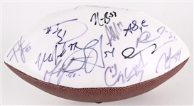 2012 San Francisco 49ers Multi Signed Autograph Panel Football w/ 20 Signatures Including Jim Harbaugh, Colin Kaepernick, Frank Gore & More (JSA)