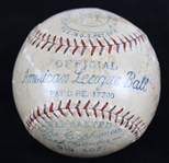 1929-31 Babe Ruth New York Yankees Signed OAL Barnard Baseball (JSA Full Letter & PSA/DNA)