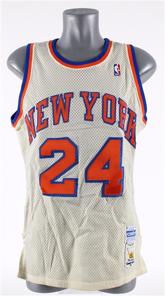 1987-89 Bill Bradley New York Knicks Post Career / Old Timers Home Jersey (MEARS A5)
