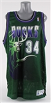 1997-98 Ray Allen Milwaukee Bucks Game Worn Alternate Jersey (MEARS Authentic LOA)