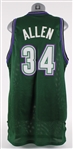 1997-98 Ray Allen Milwaukee Bucks Game Worn Alternate Jersey (MEARS Authentic LOA)