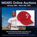 1964-69 Philadelphia Phillies Game Worn Cap Attributed to Dick Allen (MEARS LOA)