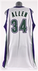2001-02 Ray Allen Milwaukee Bucks Signed Home Jersey w/ Eastern Conference All Star Patch (MEARS A5 / JSA)
