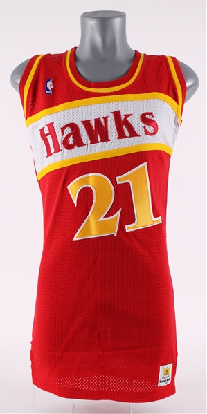 1989-90 Dominique Wilkins Atlanta Hawks Pro Cut Road Jersey (MEARS A5)