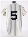 1998 Joe DiMaggio New York Yankees Signed Mitchell & Ness Flannel Jersey (Steiner / Pro Sports Services) AP1 of 5