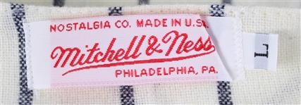 1998 Joe DiMaggio New York Yankees Signed Mitchell & Ness Flannel Jersey (Steiner / Pro Sports Services) AP1 of 5