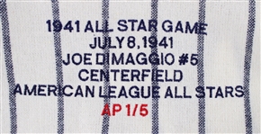 1998 Joe DiMaggio New York Yankees Signed Mitchell & Ness Flannel Jersey (Steiner / Pro Sports Services) AP1 of 5