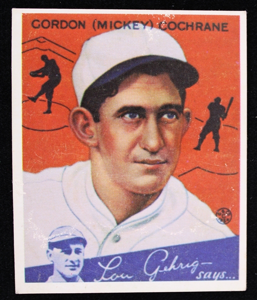 1934 Mickey Cochrane Detroit Tigers Goudey #2 Baseball Trading Card