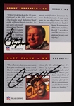 1992 Sonny Jurgensen Gary Clark Washington Redskins Signed Pro Line Portraits Football Trading Cards - Lot of 2 (JSA)