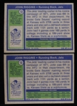 1972 John Riggins New York Jets Topps #13 Rookie Football Trading Cards - Lot of 2
