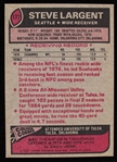 1977 Steve Largent Seattle Seahawks Topps #177 Rookie Football Trading Card