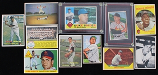 1952-60 Baseball Trading Card Collection - Lot of 11 w/ Hoyt Wilhelm, Pee Wee Reese, Minnie Minoso, Duke Snider & More