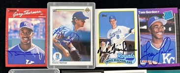 1980's-90's Baseball Trading Card Collection - Lot of 56 w/ Numerous HOF & Star Rookie Cards + 4 Signed Cards (JSA)