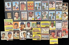 1950s-70s Baseball Trading Card Collection - Lot of 100+ w/ Hank Aaron, Bob Gibson, Whitey Ford, Thurman Munson, Tom Seaver & More 