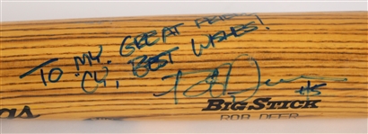 1990 Rob Deer Milwaukee Brewers Signed Rawlings Adirondack Professional Model Bat (MEARS LOA / JSA)