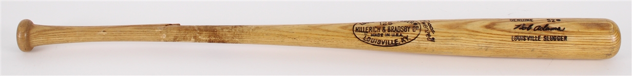 1977 Bob Adams Detroit Tigers H&B Louisville Slugger Professional Model Game Used Bat (MEARS LOA)
