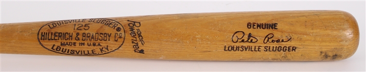 1973-75 Pete Rose Cincinnati Reds H&B Louisville Slugger Team Index Bat (MEARS LOA) 