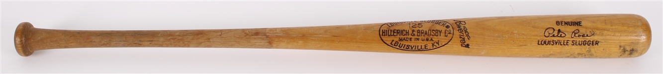 1973-75 Pete Rose Cincinnati Reds H&B Louisville Slugger Team Index Bat (MEARS LOA) 