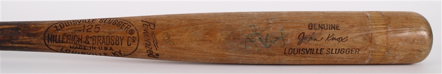 1974-75 John Knox Detroit Tigers Signed H&B Louisville Slugger Professional Model Game Used Bat (MEARS LOA)