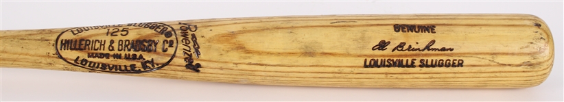 1973-74 Ed Brinkman Detroit Tigers H&B Louisville Slugger Professional Model Game Used Bat (MEARS LOA)