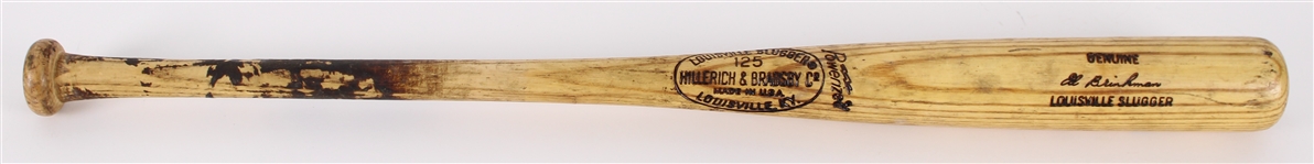 1973-74 Ed Brinkman Detroit Tigers H&B Louisville Slugger Professional Model Game Used Bat (MEARS LOA)