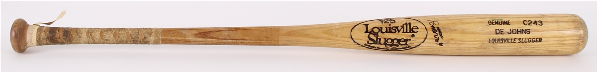 1982 Mark DeJohn Detroit Tigers Louisville Slugger Professional Model Game Used Bat (MEARS LOA)