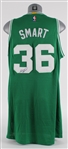 2014-15 Marcus Smart Boston Celtics Signed Road Jersey (MEARS A5 / Celtics Letter / JSA) Rookie Season