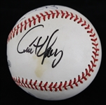 1986-89 Oakland Atheltics Multi Signed Baseball w/ 3 Signatures Including Eric Plunk, Curt Young and 