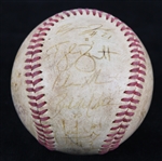 1980's Team Signed Game Used Baseball