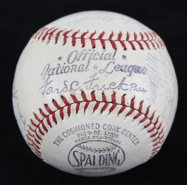 1943 NL Champion St. Louis Cardinals Team Signed ONL Frick Baseball w/ 22 Signatures