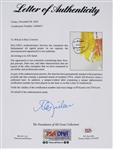 1990s Muhammad Ali 13x17 Original Art Bombing the People of Afghanistan (PSA Full Letter/LOA James Big Red Mouran