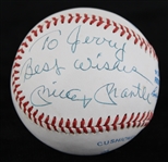 1985-89 Mickey Mantle New York Yankees Signed OAL Brown Baseball (JSA)