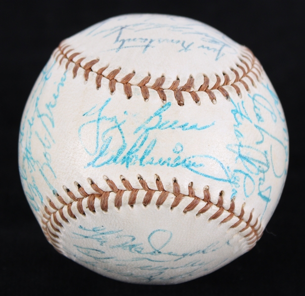 1955 AL Champion New York Yankees Team Signed Baseball w/ 26 Signatures Including Mickey Mantle, Yogi Berra, Whitey Ford & More (PSA/DNA)