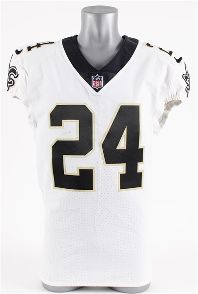 2020 Dwayne Washington New Orleans Saints Game Worn Road Jersey (MEARS LOA)