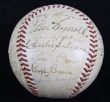 1951 World Series Champion New York Yankees Team Signed OAL Harridge Baseball w/ 25 Signatures Including Joe DiMaggio, Mickey Mantle, Yogi Berra & More (JSA)