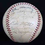1951 World Series Champion New York Yankees Team Signed OAL Harridge Baseball w/ 25 Signatures Including Joe DiMaggio, Mickey Mantle, Yogi Berra & More (JSA)
