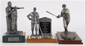 1990s Statue Collection - Lot of 3 w/ Ted Williams Signed, Arnold Palmer Signed & Jackie Robinson (JSA) 