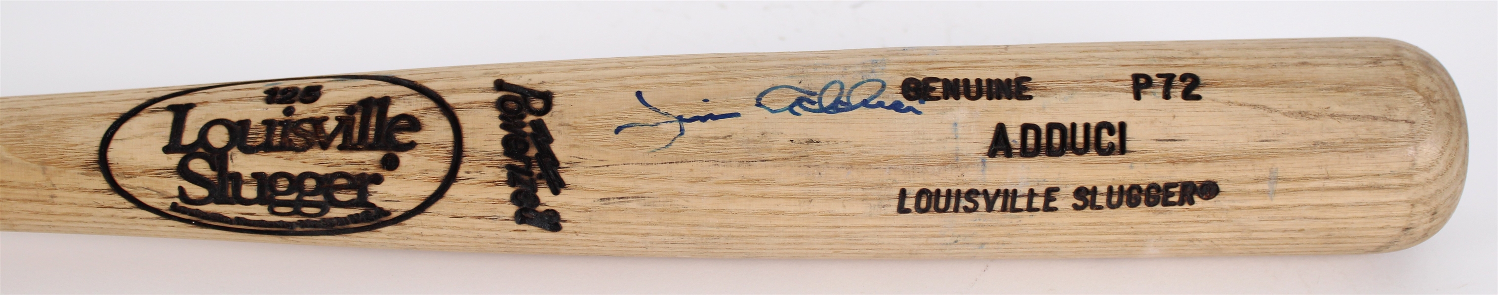 1986-88 Jim Adduci Milwaukee Brewers Signed Louisville Slugger Professional Model Game Used Bat (MEARS LOA/JSA)