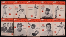 1961 The New Los Angeles Dodgers Family Union Oil 76 Player Booklets - Lot of 19 w/ Sandy Koufax, Duke Snider, Gil Hodges & More