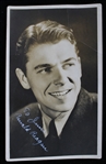 1939 Ronald Reagan Hollywood Actor Secretarial Signed Postcard 