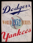 1952 New York Yankees Brooklyn Dodgers Scored Game 7 Ebbets Field Game Program 